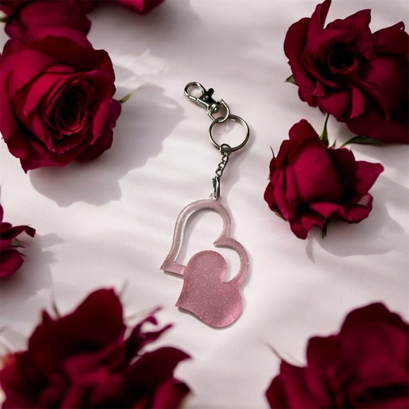 Pink Heart Keychain - Picture 2 of 2